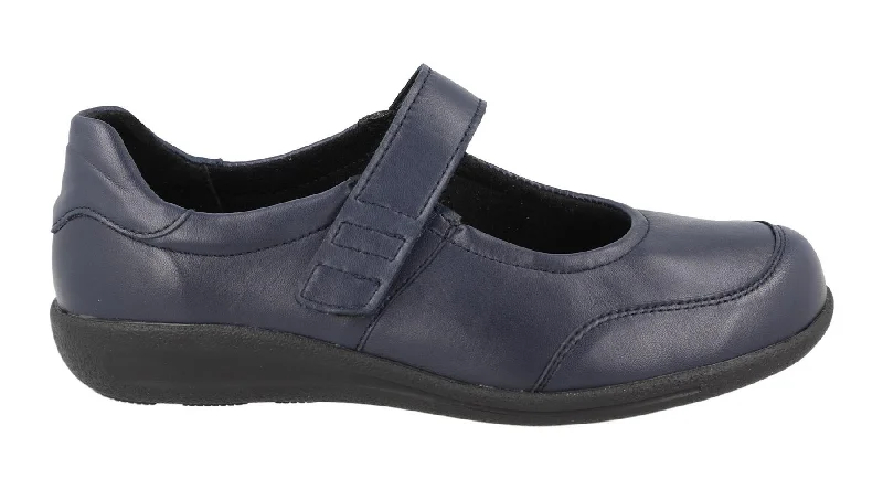 Navy Stretch Leather