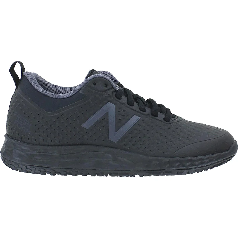 Athletic shoes with sporty heels-Women's New Balance WID806K1 Slip-Resistant Fresh Foam Black Synthetic