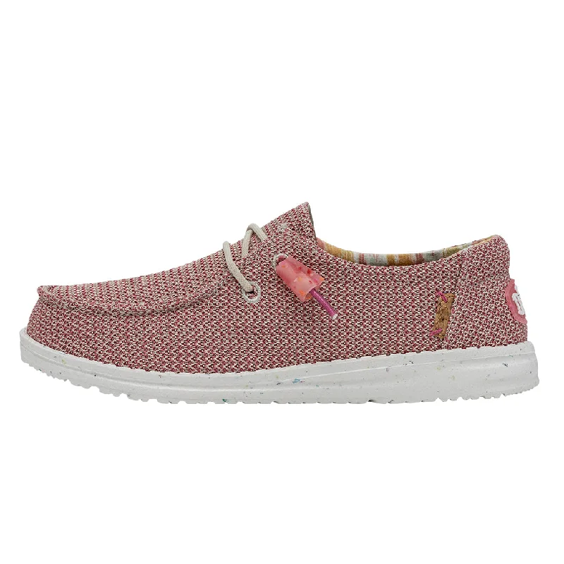 Dude Wendy Natural Ladies Rose Organic Cotton Slip On Shoes