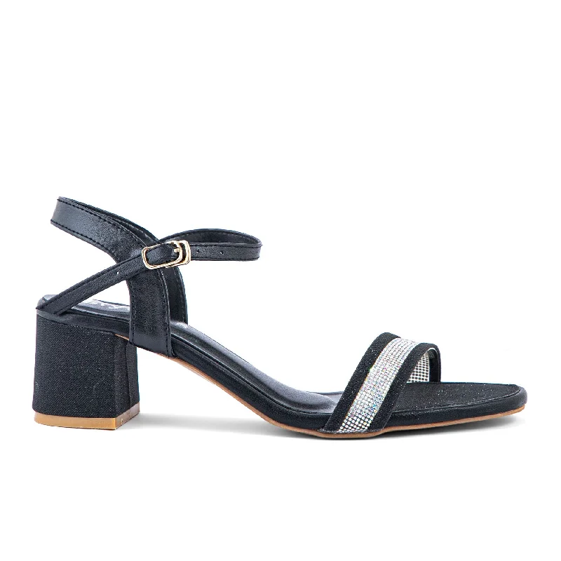 Sandals for eco-fashion-Black Fancy Sandal FN5903