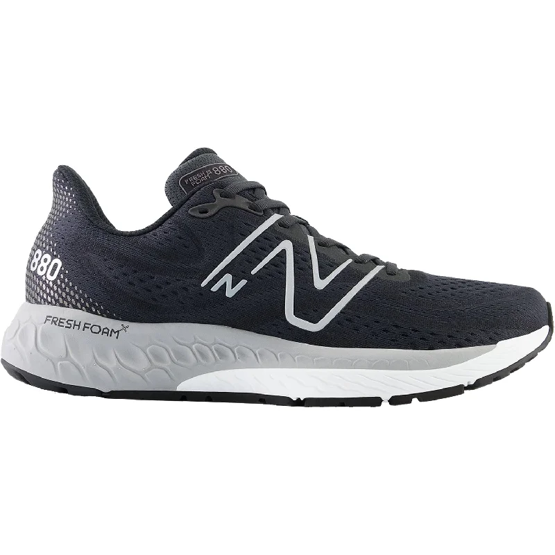 Athletic shoes with shiny soles-Men's New Balance M880K13 Fresh Foam X Phantom/Black Metallic/White Mesh