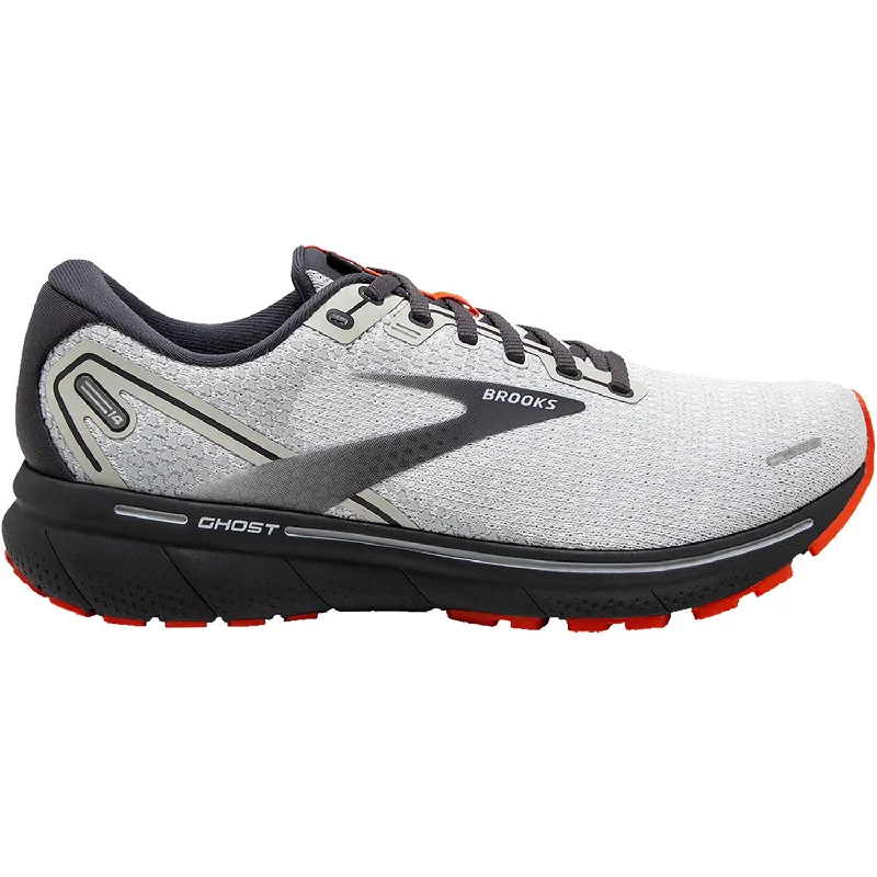 Athletic shoes for rocky trails-Men's Brooks Ghost 14 Oyster/Cherry/Ebony Mesh