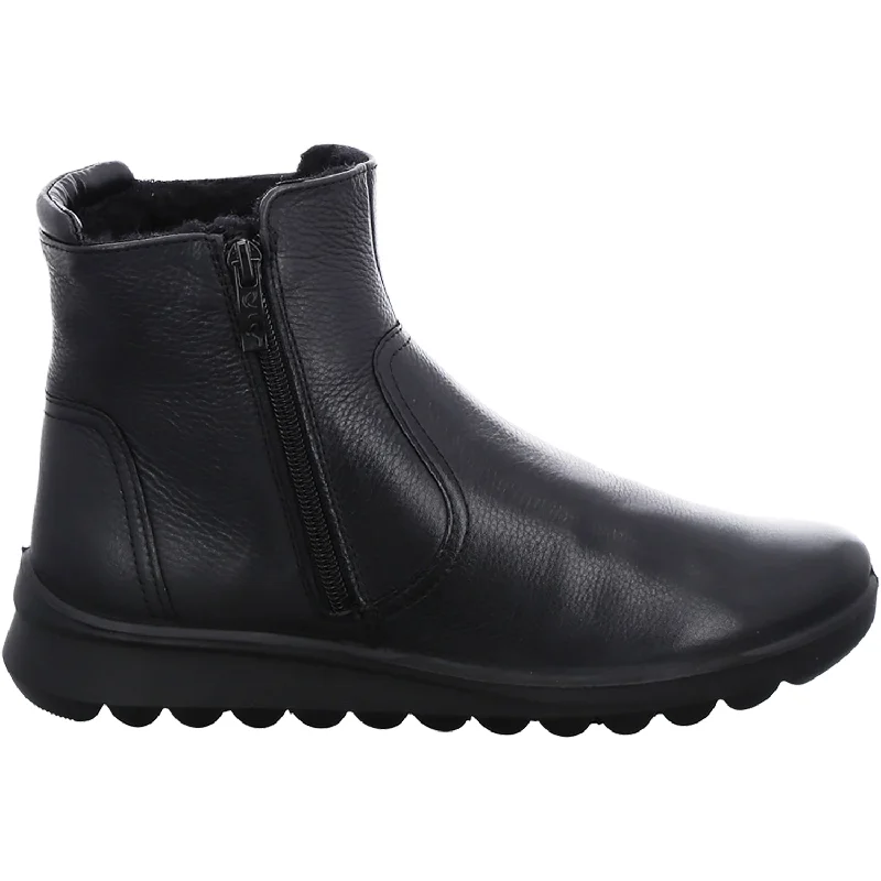 Booties with foot warmthWomen's Ara Trudy Black Leather