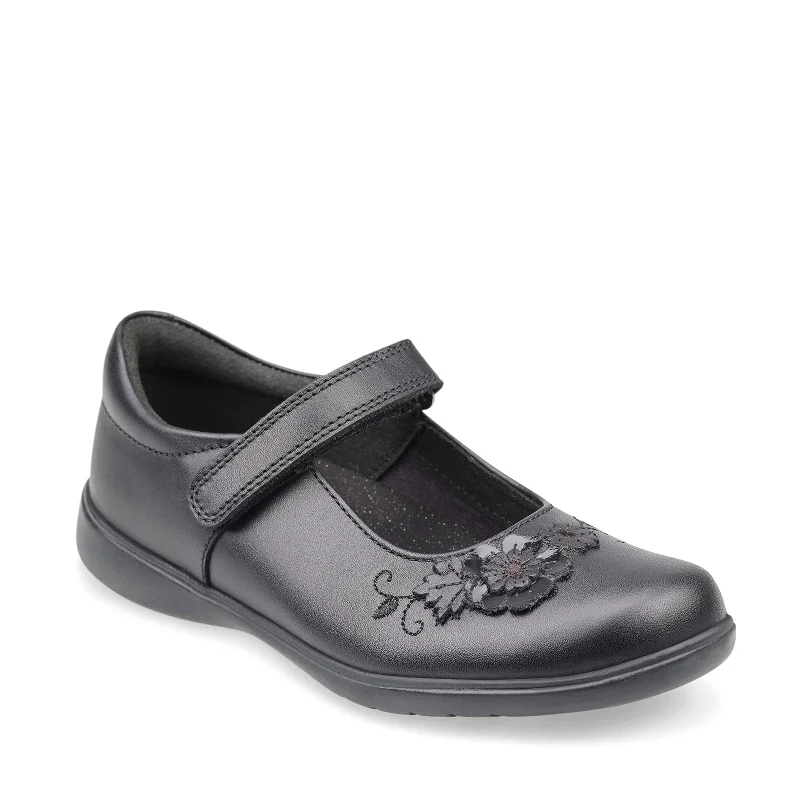 Start-Rite Wish 2800_7 Girls Black Leather Mary Jane School Shoes