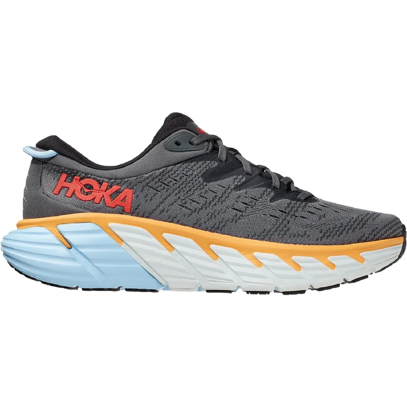 Athletic shoes with funky soles-Men's Hoka Gaviota 4 Castlerock/Anthracite Mesh