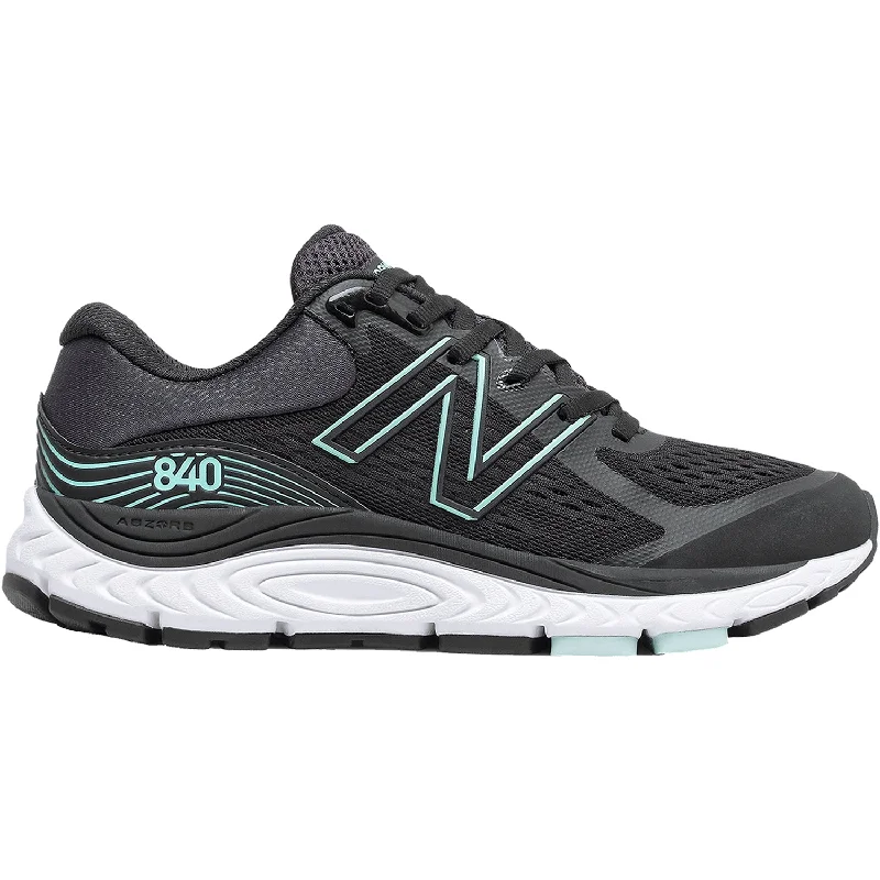 Athletic shoes for steep trails-Women's New Balance W840BM5 Black/Storm Blue Synthetic/Mesh