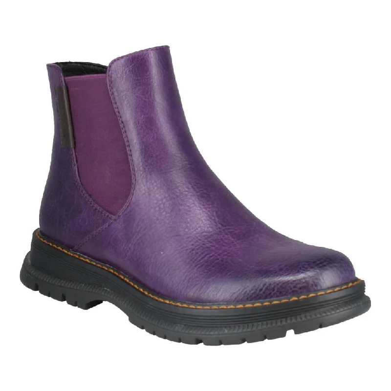 Ankle boots for pet homes-Westland 769522 Peyton 02 Ladies Purple Vegan Side Zip Ankle Boots