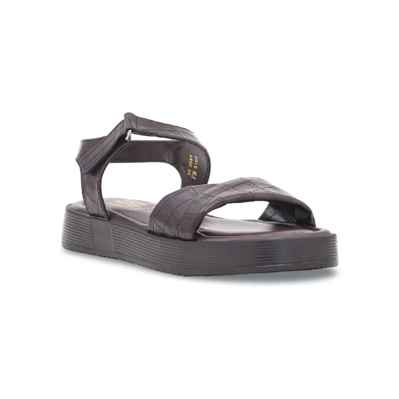 Sandals for bold style-Brown Formal Sandal FR5105