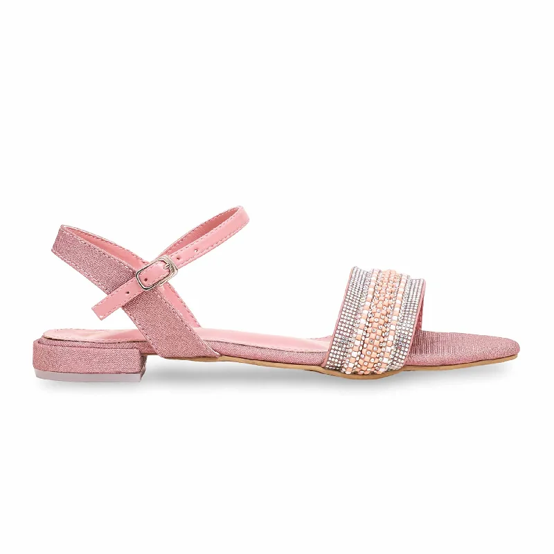 Sandals with stream print-Pink Fancy Sandal FN5970