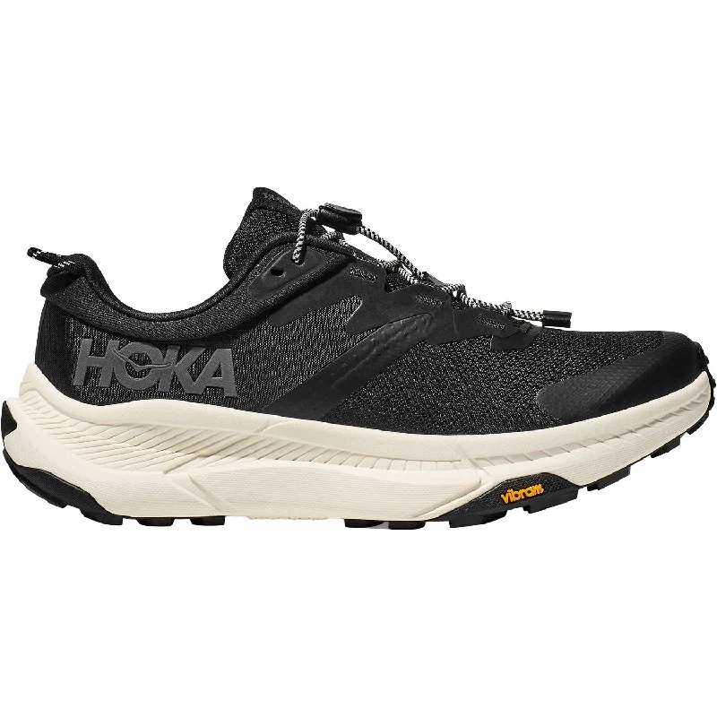 Athletic shoes for twilight runs-Men's Hoka Transport Black/Alabaster Mesh