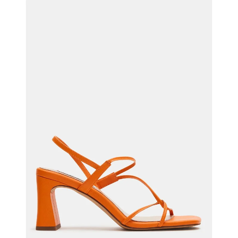 Heeled sandals with orthopedic supportValora Orange Leather