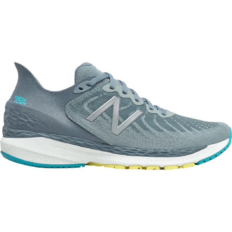 Athletic shoes with strong midsoles-Men's New Balance Fresh Foam M860T11 Ocean Grey/Virtual Sky Synthetic/Mesh