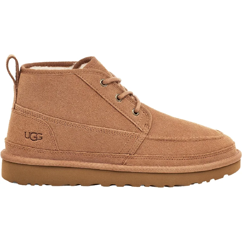 Booties with anti-slip solesMen's UGG Neumel Moc Chestnut Suede