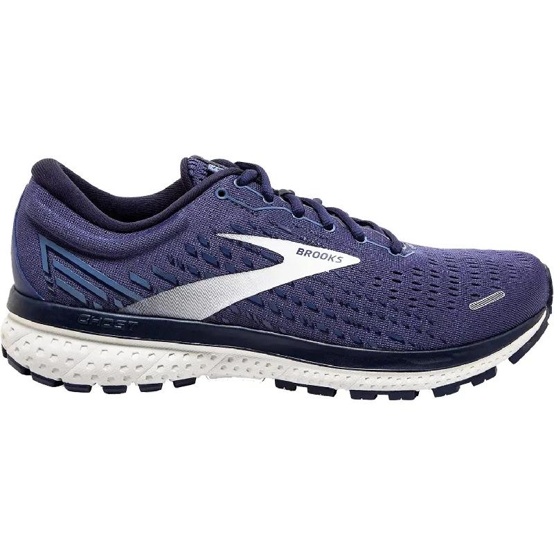 Athletic shoes for frosty runs-Men's Brooks Ghost 13 Deep Cobalt/Grey/Navy Mesh