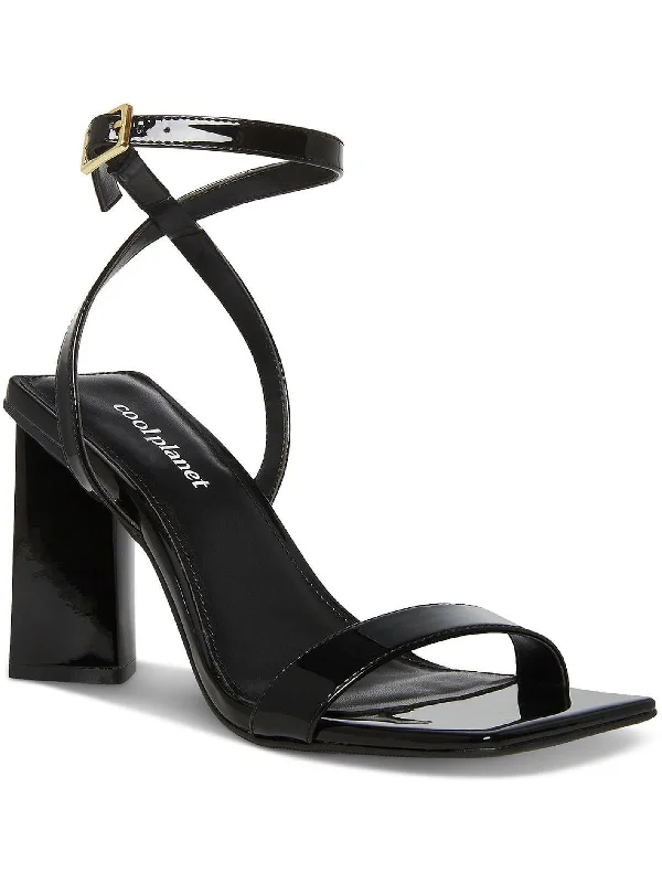 Heeled sandals with train journeySculptd Womens Ankle Strap Buckle Block Heels