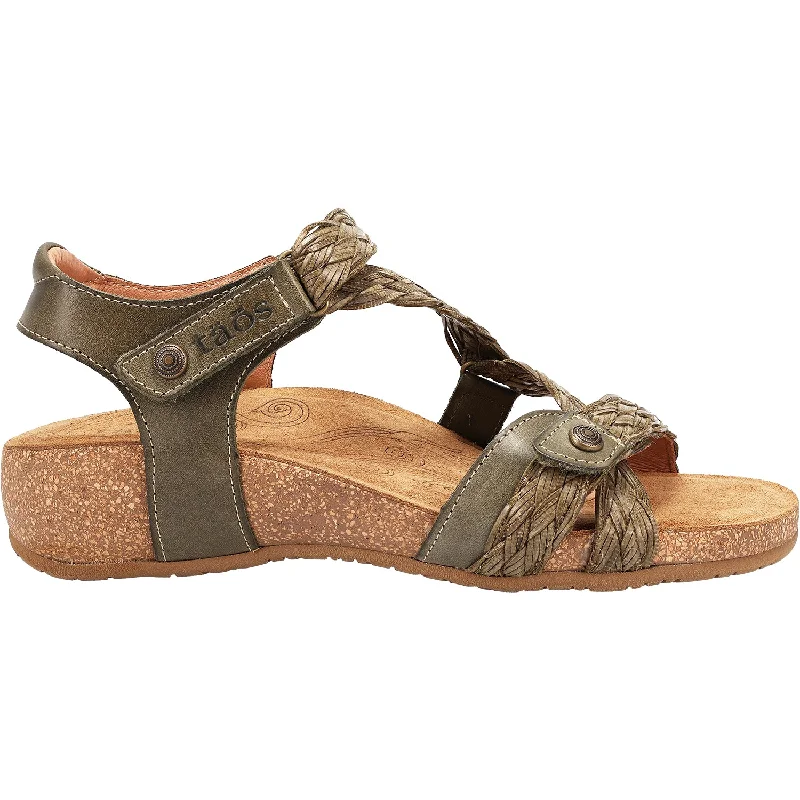 Sandals for slim sizes-Women's Taos Newlie Olive Leather