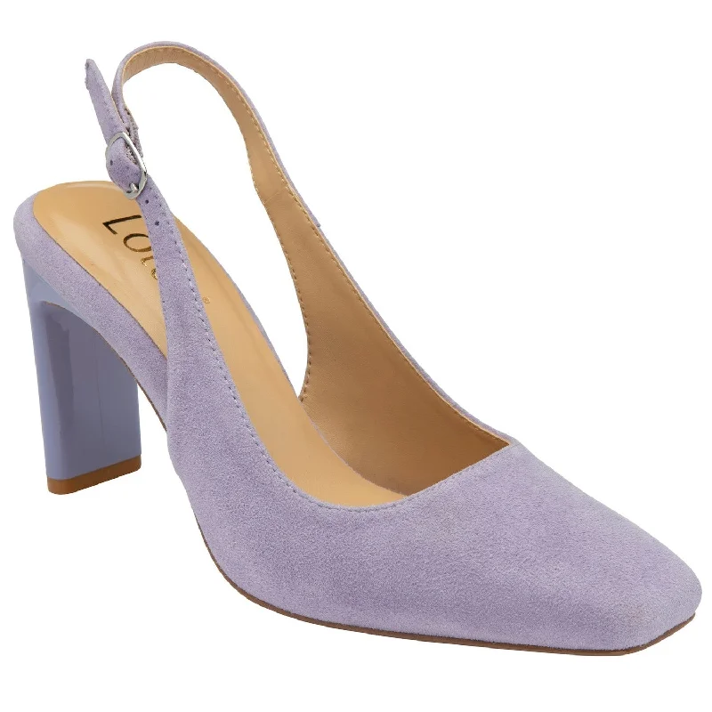 Lotus Anita Ladies Lilac Suede Sling Back Heels