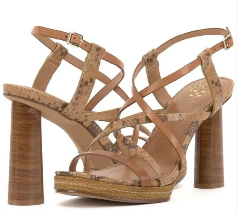 Heeled sandals with teen fashionNeloette In Tan