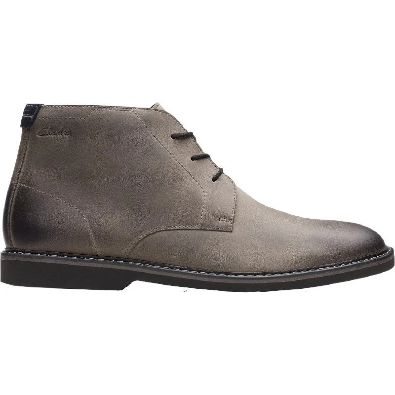 Booties with padded liningMen's Clarks Atticus LT Mid Dark Grey Leather