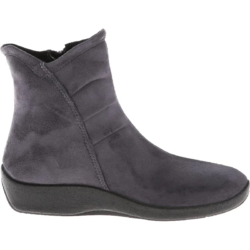 Booties with foot softnessWomen's Arcopedico L19 Grey Synthetic Suede