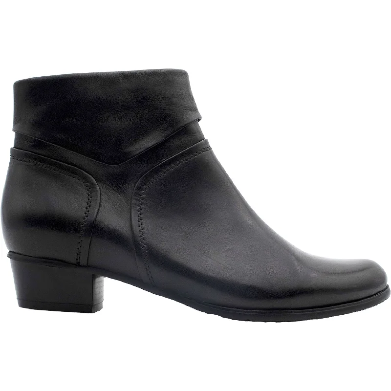 Booties for cozy styleWomen's Regarde Le Ciel Stefany-378 Black Glove Leather