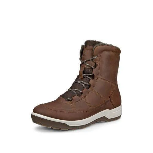 Ankle boots for rollerblading-ECCO Trace Lite 832153 12482 Ladies Cocoa Brown Leather Water Resistant Lace Up Ankle Boots