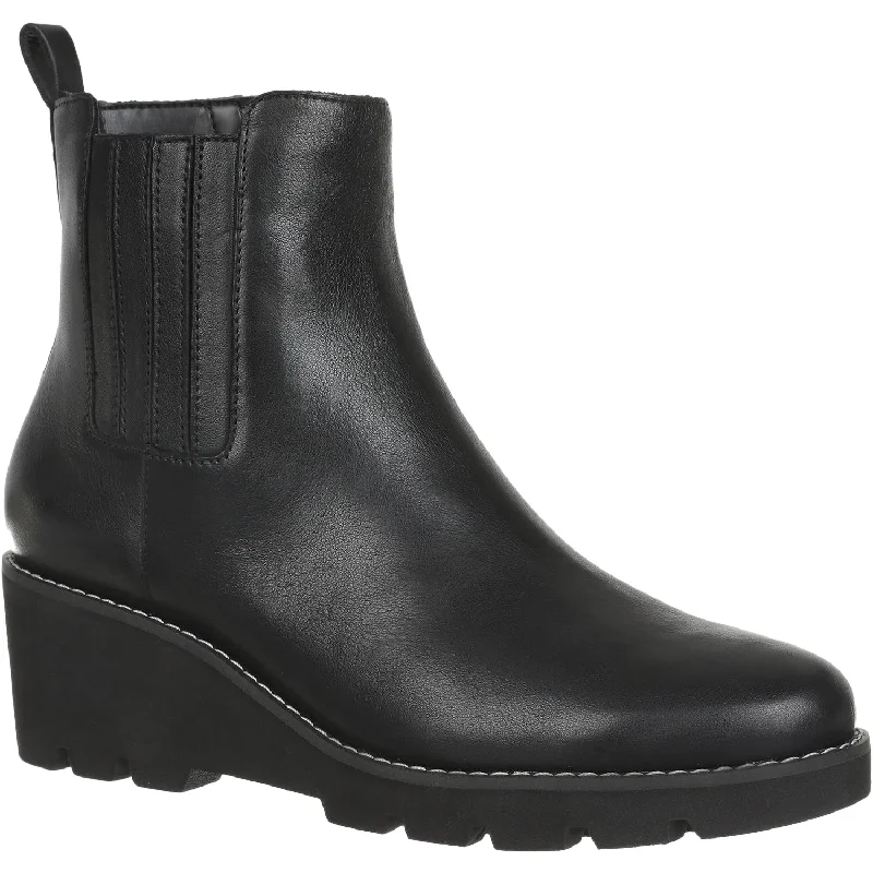 Booties with lightweight paddingWomen's Vionic Aria Water Resistant Black Leather