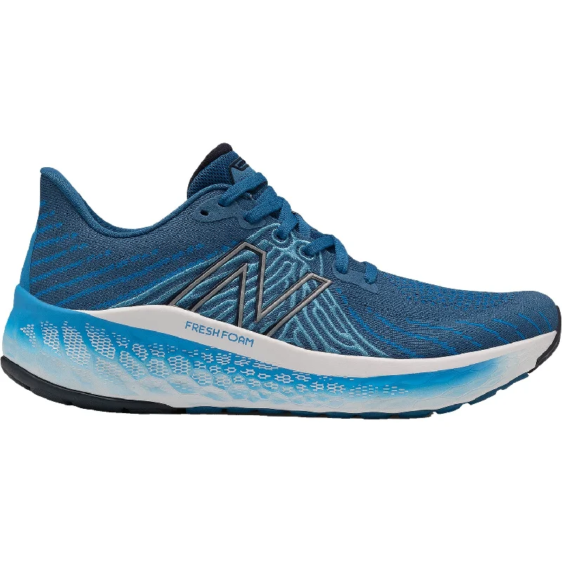 Athletic shoes for knee pain-Men's New Balance MVNGOBP5 Fresh Foam X Vongo v5 Oxygen Blue/Laser Blue Knit Fabric