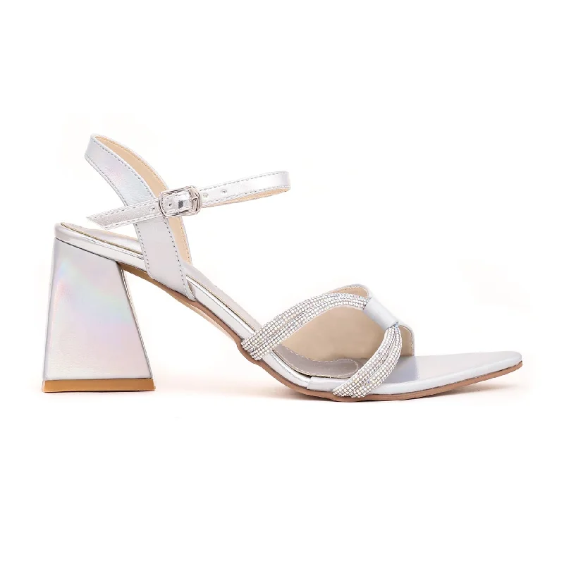 Sandals for budget buys-Silver Fancy Sandal FN5600