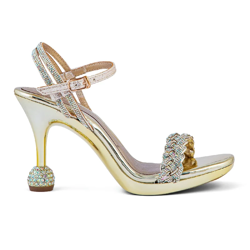 Sandals with summer treks-Golden Fancy Bridal Sandal FN5782