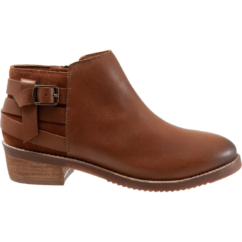 Booties for cozy styleWomen's SoftWalk Raleigh Cognac Leather