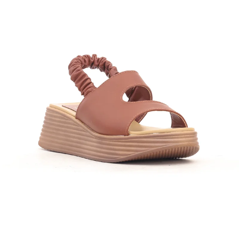 Sandals with low heel-Brown Formal Sandal FR5065