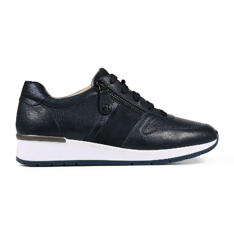 Van Dal Tess 3516 Ladies 4001 Navy Leather Trainer