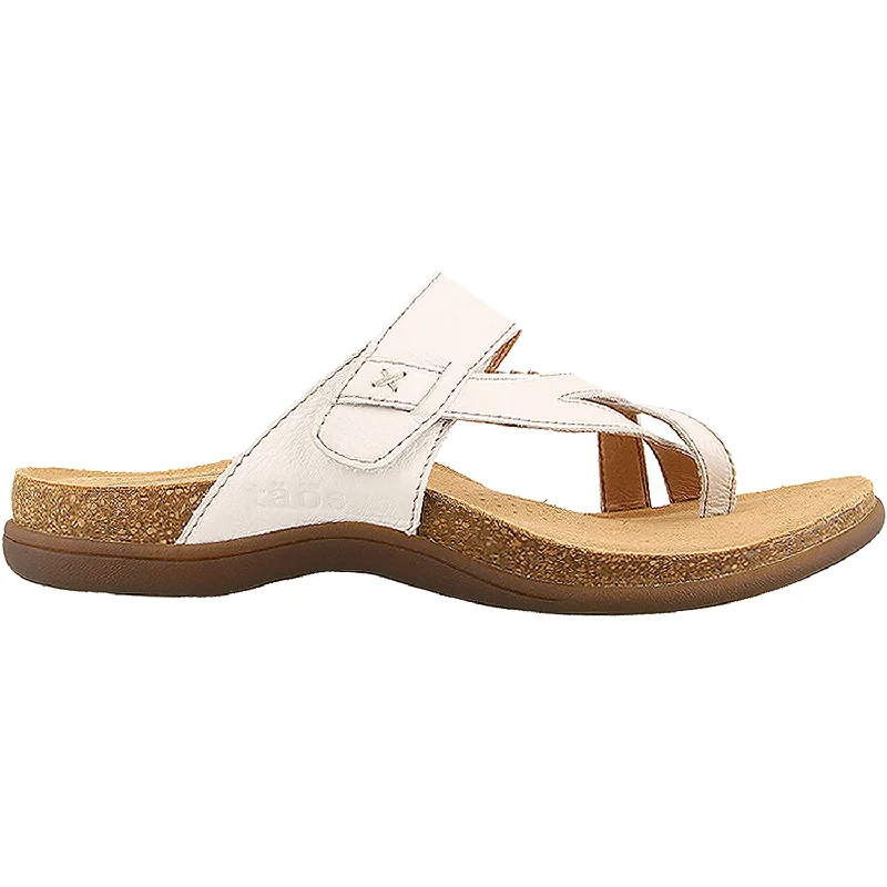 Sandals with rough tread-Women's Taos Perfect White Leather